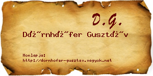 Dörnhöfer Gusztáv névjegykártya