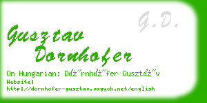 gusztav dornhofer business card